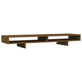 Supporto per Monitor ambra 100x27x14 cm Legno Massello di Pino