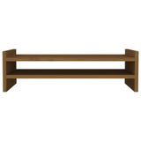 Supporto per Monitor ambra 50x27x15 cm Legno Massello di Pino