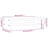 Supporto per Monitor ambra 50x27x15 cm Legno Massello di Pino