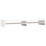 Supporto per Monitor Bianco 100x27x15 cm Legno Massello di Pino
