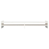 Supporto per Monitor Bianco 100x27x15 cm Legno Massello di Pino