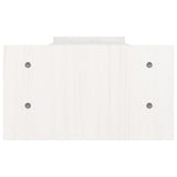 Supporto per Monitor Bianco 100x27x15 cm Legno Massello di Pino