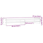 Supporto per Monitor ambra 100x27x15 cm Legno Massello di Pino