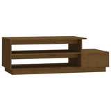 Tavolino da Salotto ambra 120x50x40,5 cm Legno Massello di Pino