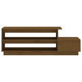 Tavolino da Salotto ambra 120x50x40,5 cm Legno Massello di Pino