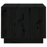 Tavolino da Salotto Nero 120x50x40,5 cm Legno Massello di Pino