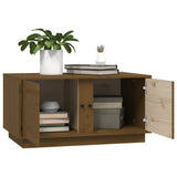 Tavolino da Salotto ambra 80x50x40 cm Legno Massello di Pino