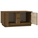 Tavolino da Salotto ambra 80x50x40 cm Legno Massello di Pino
