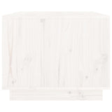 Tavolino da Salotto Bianco 80x50x40 cm Legno Massello di Pino