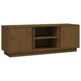 Mobile Porta TV ambra 110x35x40,5 cm in Legno Massello di Pino