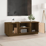 Mobile Porta TV ambra 110x35x40,5 cm in Legno Massello di Pino