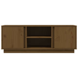 Mobile Porta TV ambra 110x35x40,5 cm in Legno Massello di Pino