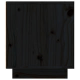 Mobile Porta TV Nera 110x35x40,5 cm in Legno Massello di Pino