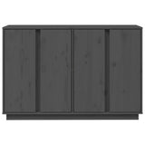 Credenza Grigia 120x35x80 cm in Legno Massello di Pino