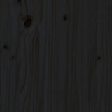 Tavolino da Salotto Nero 80x55x40,5 cm Legno Massello di Pino