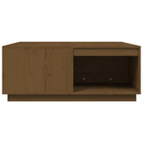 Tavolino da Salotto ambra 100x101x40,5cm Legno Massello di Pino