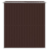 Capanno da Giardino Marrone Scuro 192x191x223cm Acciaio Zincato