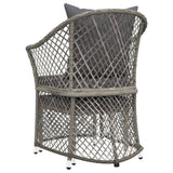 Set di Divani da Giardino 2 pz con Cuscini in Polyrattan Grigio