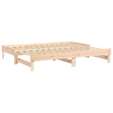 Dormeuse Estraibile 2x(80x200) cm in Legno Massello di Pino