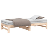Dormeuse Estraibile 2x(75x190) cm Legno Massello di Pino