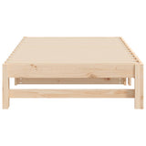 Dormeuse Estraibile 2x(75x190) cm Legno Massello di Pino