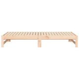 Dormeuse Estraibile 2x(75x190) cm Legno Massello di Pino