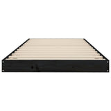 Giroletto Nero 75x190 cm Small Single in Legno Massello di Pino