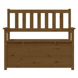 Panca Marrone Ambra 112,5x51,5x96,5cm in Legno Massello di Pino