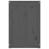 Contenitore per Bucato Grigio 44x44x66 cm Legno Massello Pino