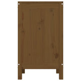Contenitore per Bucato Ambra 44x44x76 cm Legno Massello Pino