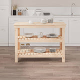 Banco da Lavoro 110,5x50x80 cm in Legno Massello di Pino