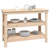 Banco da Lavoro 110,5x50x80 cm in Legno Massello di Pino