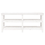 Banco da Lavoro Bianco 181x50x80 cm in Legno Massello di Pino
