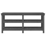 Banco da Lavoro Grigio 181x50x80 cm in Legno Massello di Pino