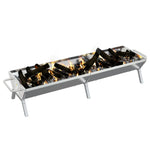 Vassoio per Barbecue Argento 158x42x31 cm Acciaio Inox