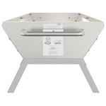 Vassoio per Barbecue Argento 158x42x31 cm Acciaio Inox