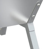 Vassoio per Barbecue Argento 158x42x31 cm Acciaio Inox