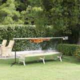 Vassoio per Barbecue Argento 158x42x31 cm Acciaio Inox