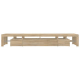 Mobile Porta TV con Luci LED Rovere Sonoma 260x36,5x40 cm