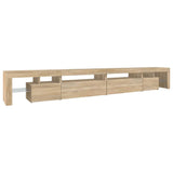 Mobile Porta TV con Luci LED Rovere Sonoma 290x36,5x40 cm