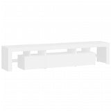 Mobile Porta TV con Luci LED Bianco 200x36,5x40 cm