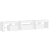 Mobile Porta TV con Luci LED Bianco 200x36,5x40 cm