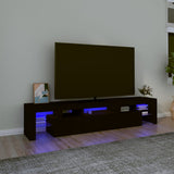 Mobile Porta TV con Luci LED Nero 200x36,5x40 cm