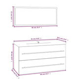 Set Mobili da Bagno 3 pz Rovere Sonoma