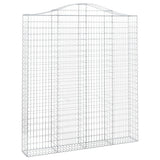 Cesto Gabbione ad Arco 200x30x220/240 cm Ferro Zincato