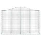 Cesto Gabbione ad Arco 200x50x120/140 cm Ferro Zincato