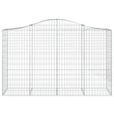 Cesto Gabbione ad Arco 200x50x120/140 cm Ferro Zincato