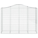 Cesto Gabbione ad Arco 200x50x140/160 cm Ferro Zincato