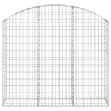 Cesto Gabbione ad Arco 150x30x120/140 cm Ferro Zincato