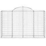 Cesto Gabbione ad Arco 200x50x120/140 cm Ferro Zincato